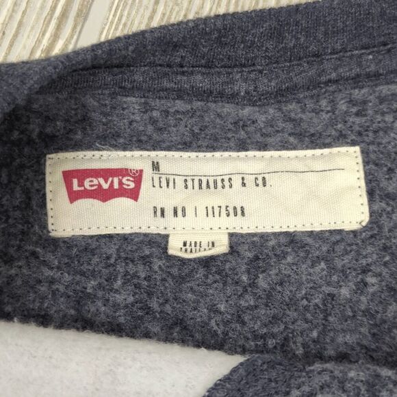 Vintage Y2K Levi’s Men’s Medium Blue Grey Pullover Sweater Argyle Print - Picture 2 of 8